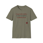 Unpredictable Understaffed Undefeated ER Nurse  T-shirt