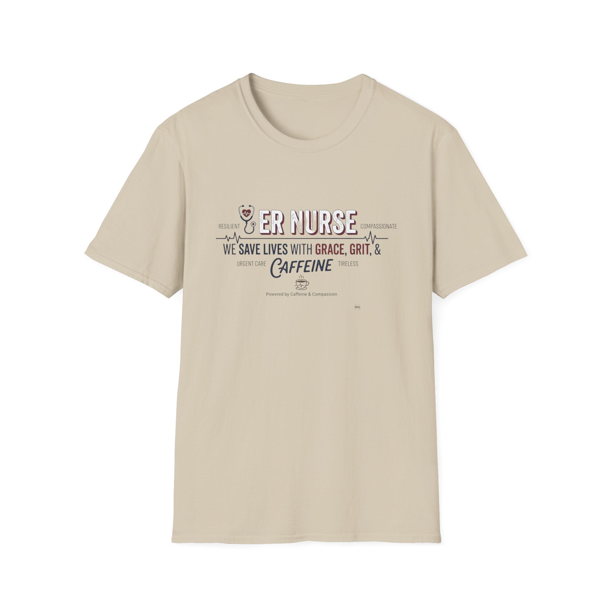 ER Nurse save lives with grace, grit and caffeine T-shirt