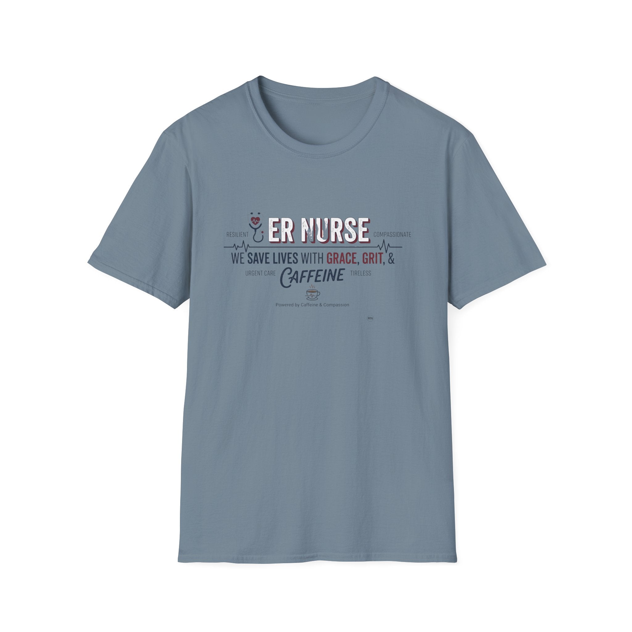 ER Nurse save lives with grace, grit and caffeine T-shirt