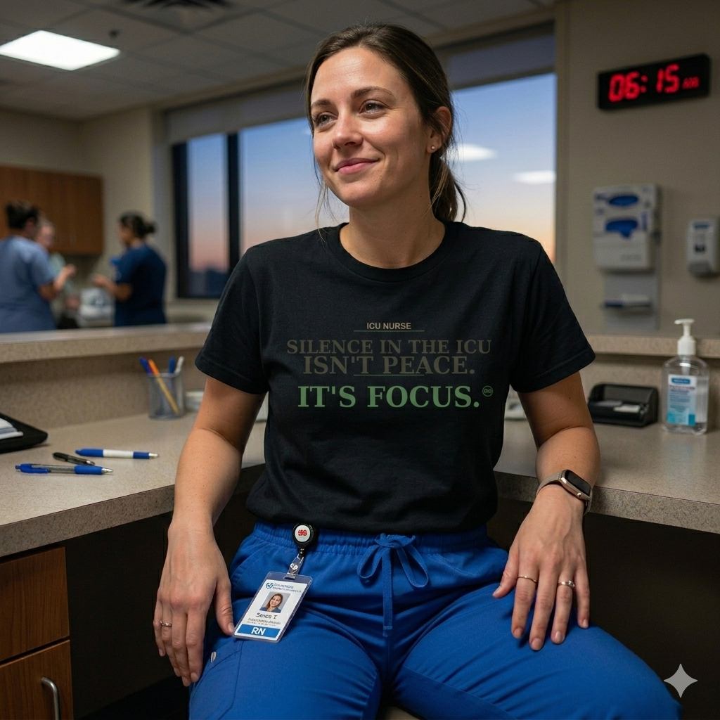 Silence in the ICU isn’t peace, it’s focus T-shirt