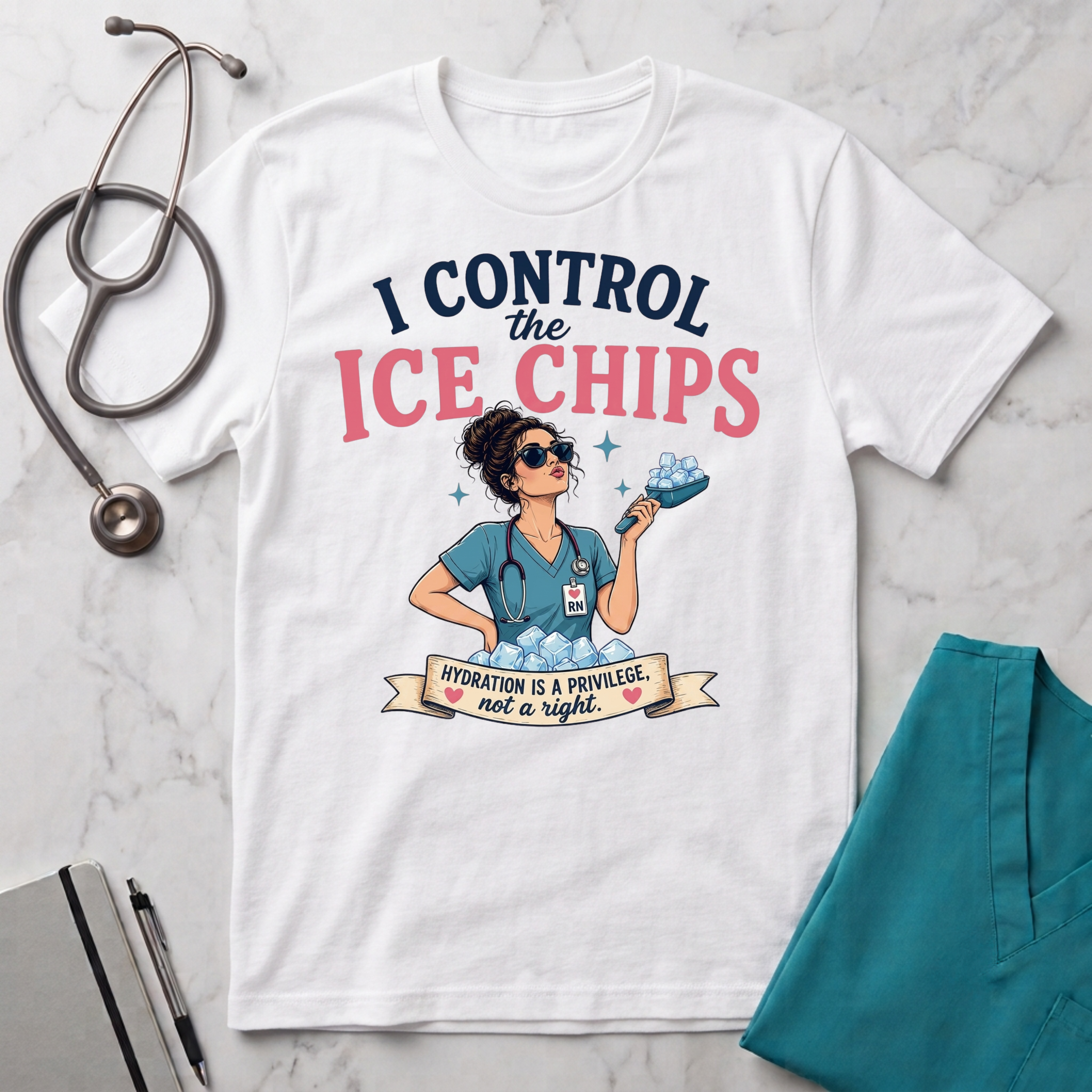 I control the ice chips simple T-shirt