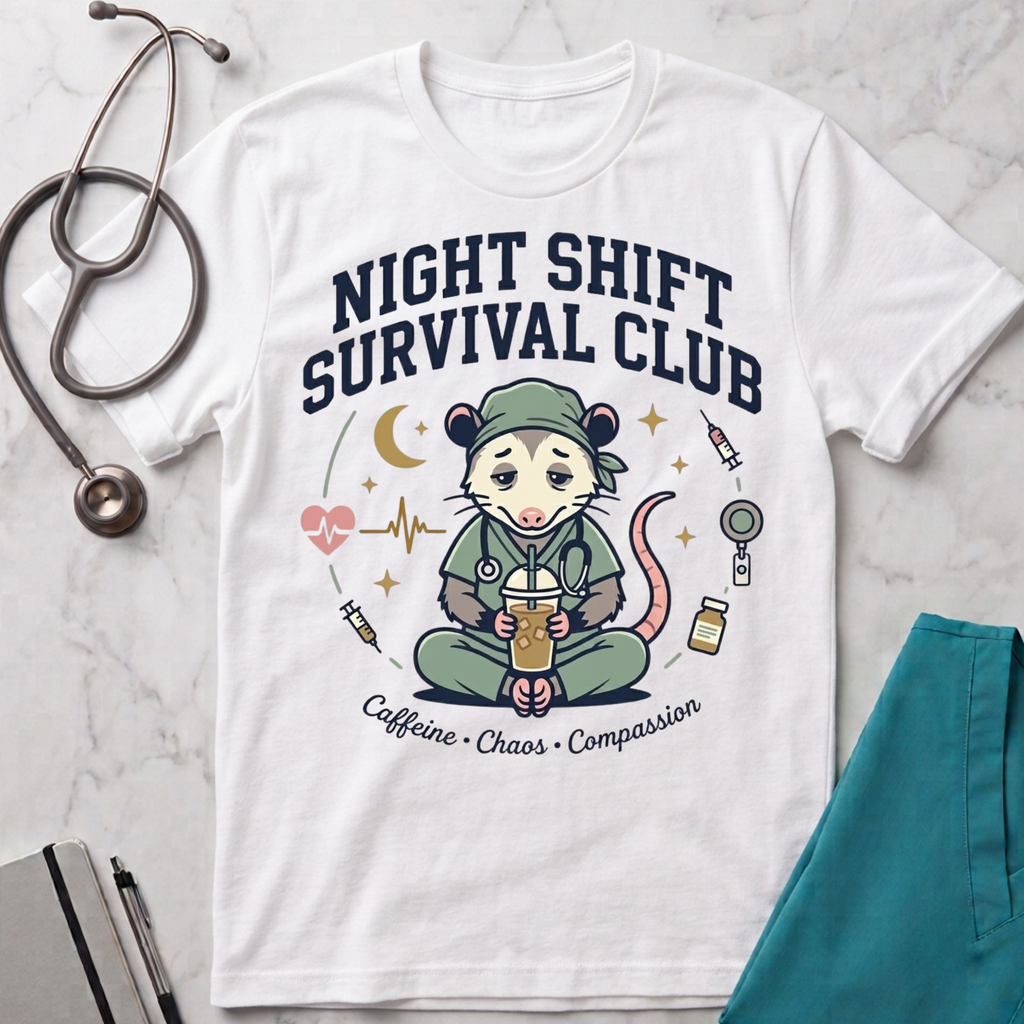 Night Shift Survival Club Opossum T-shirt