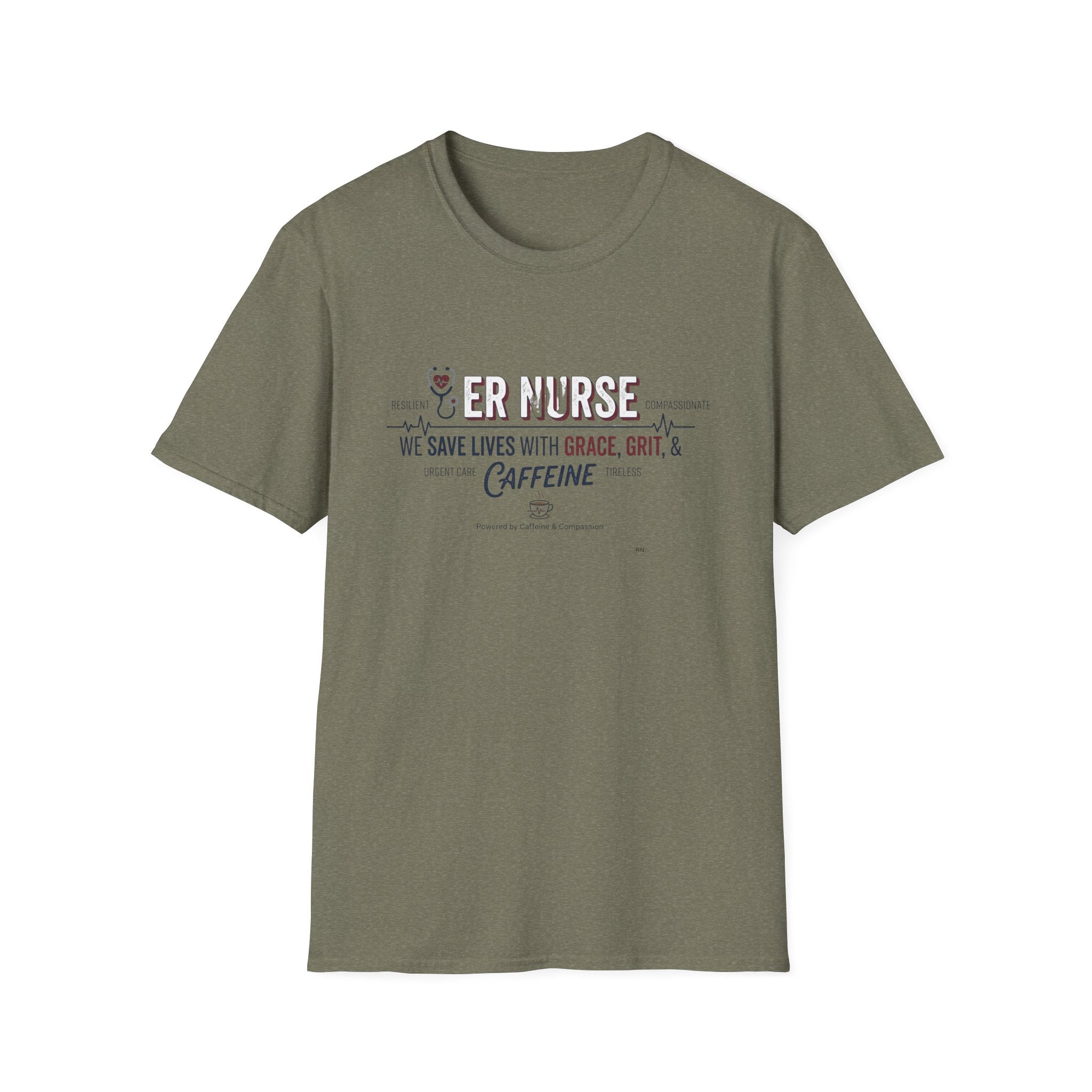 ER Nurse save lives with grace, grit and caffeine T-shirt