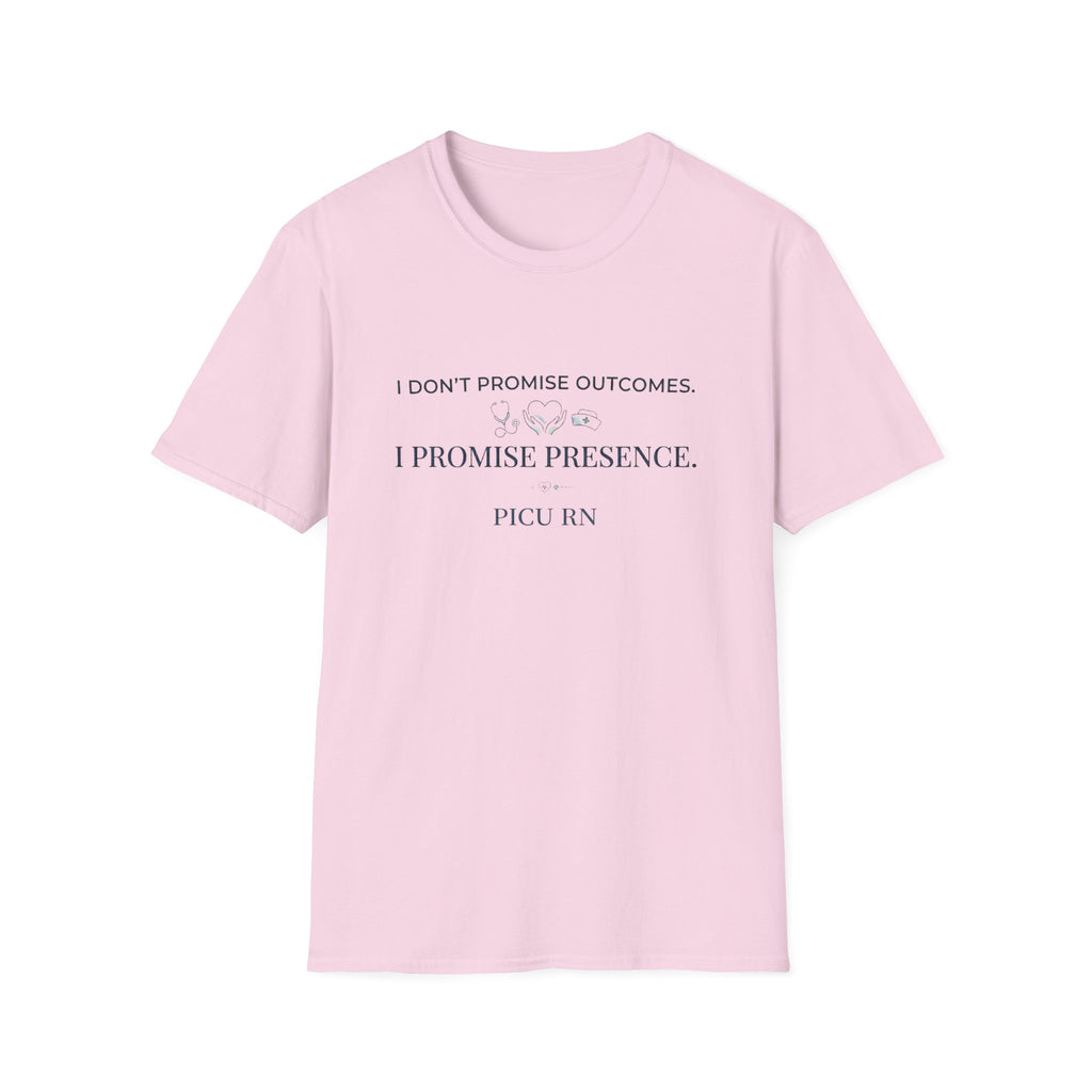 I don’t promise outcomes T-shirt