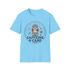 Caffeine & Care Owl Night Nurse T-shirt