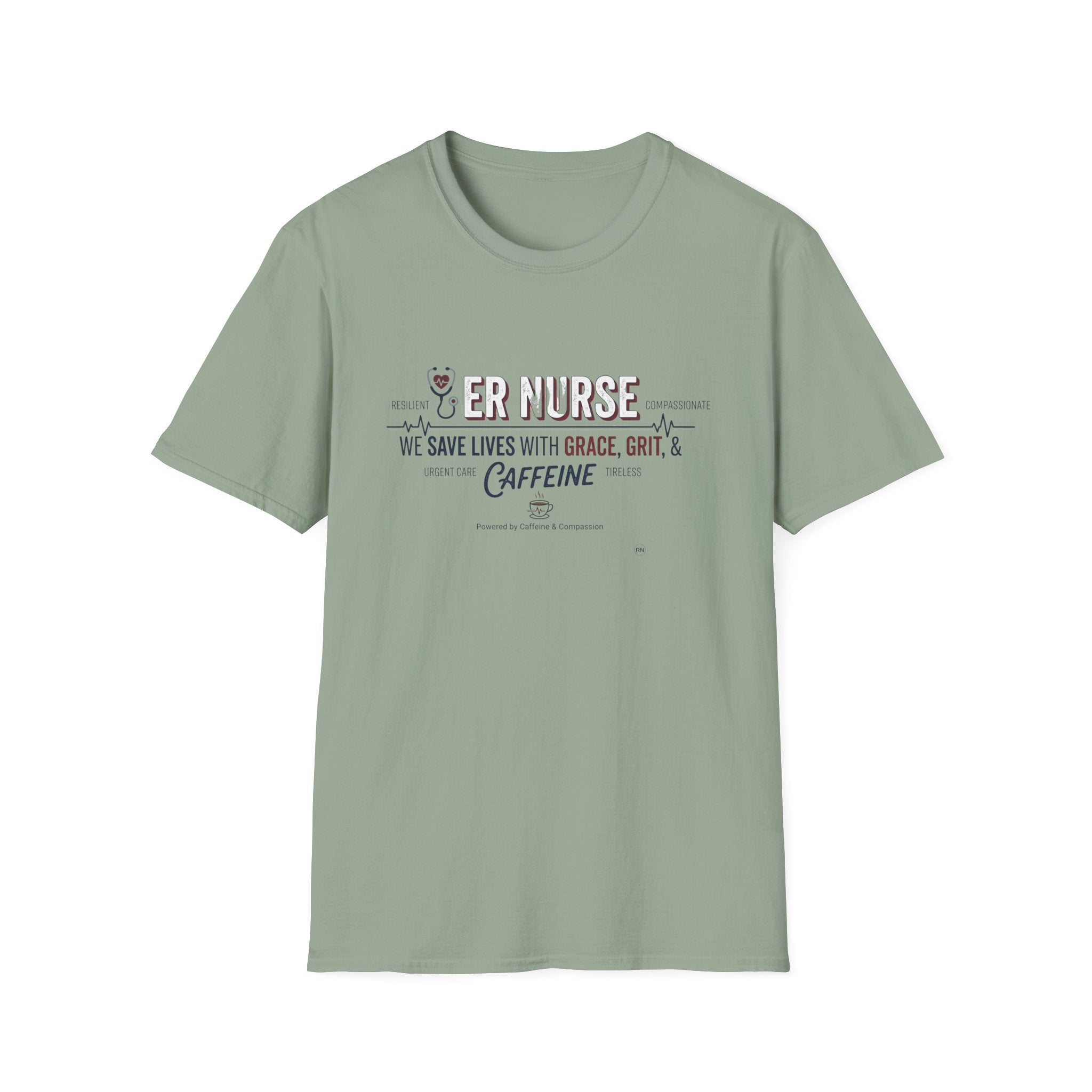 ER Nurse save lives with grace, grit and caffeine T-shirt