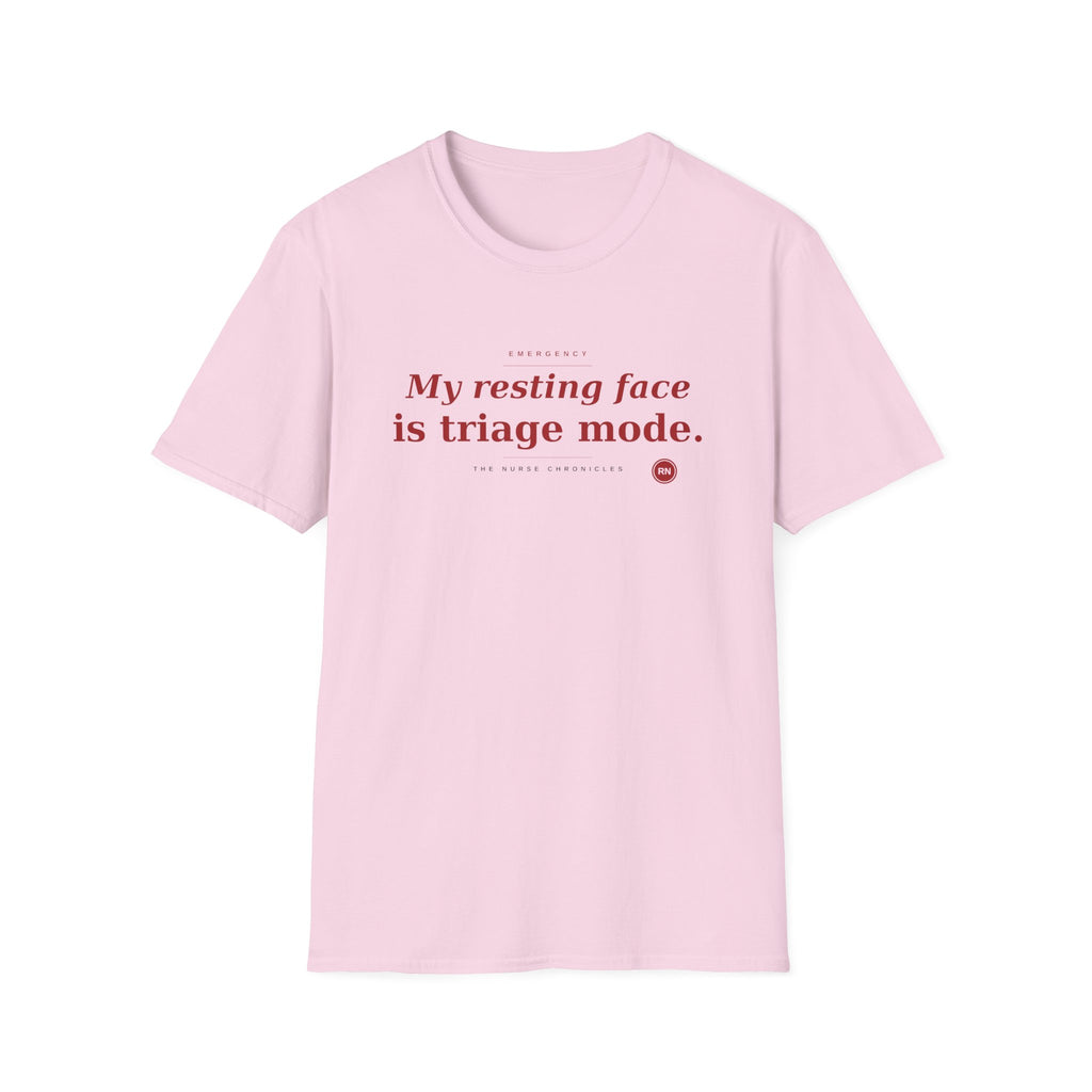 Resting face is Triage red T-shirt