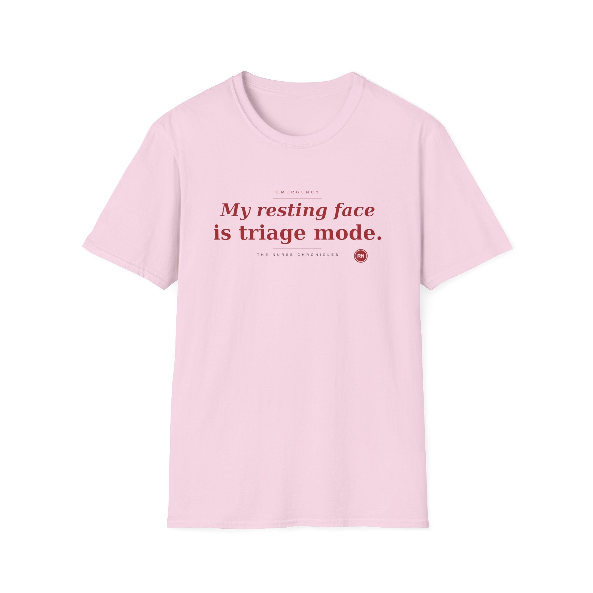Resting face is Triage red T-shirt