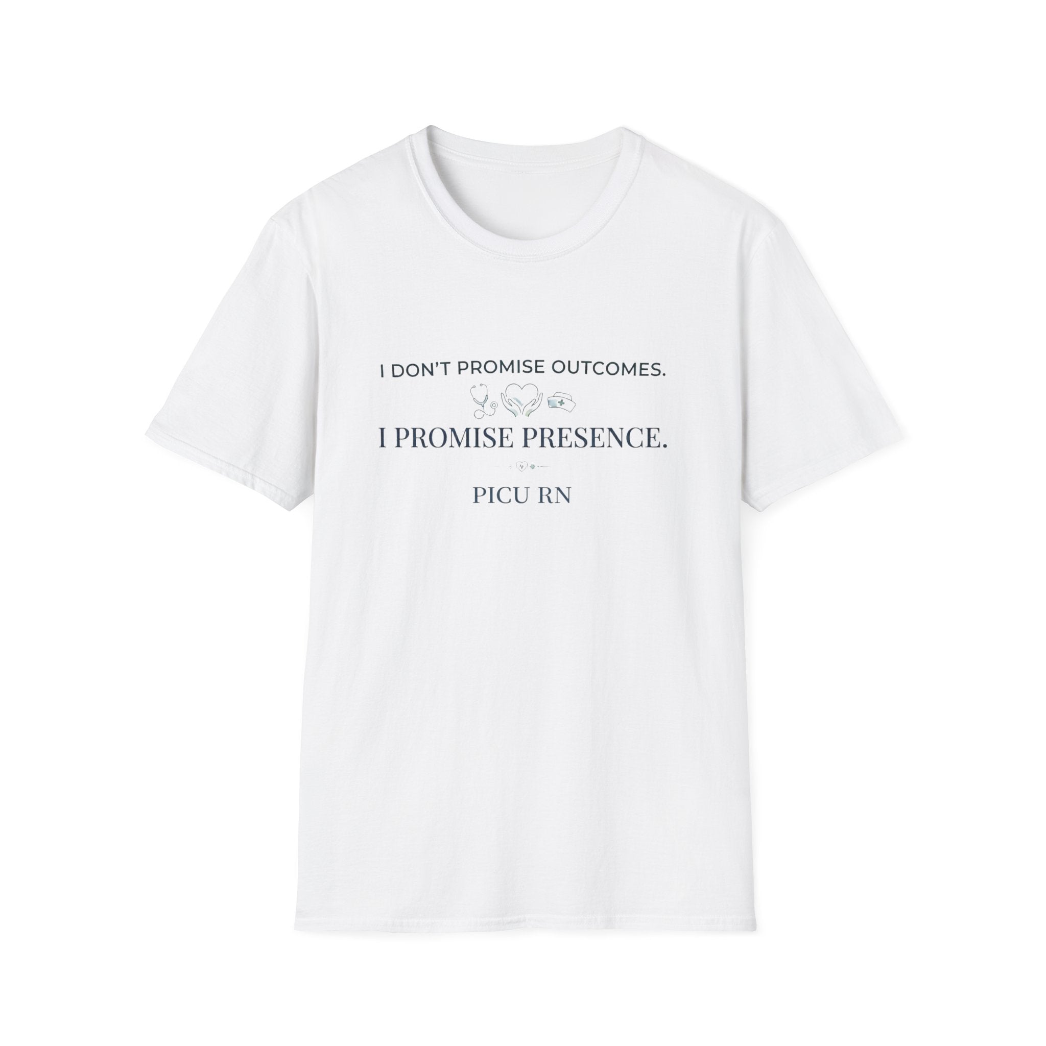 I don’t promise outcomes T-shirt
